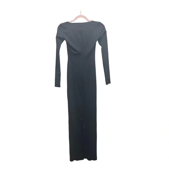 NWT SKIMS BODY Womens Long Slip Dress Size S Onyx Bodycon Square Neck Elegant - Picture 8 of 8